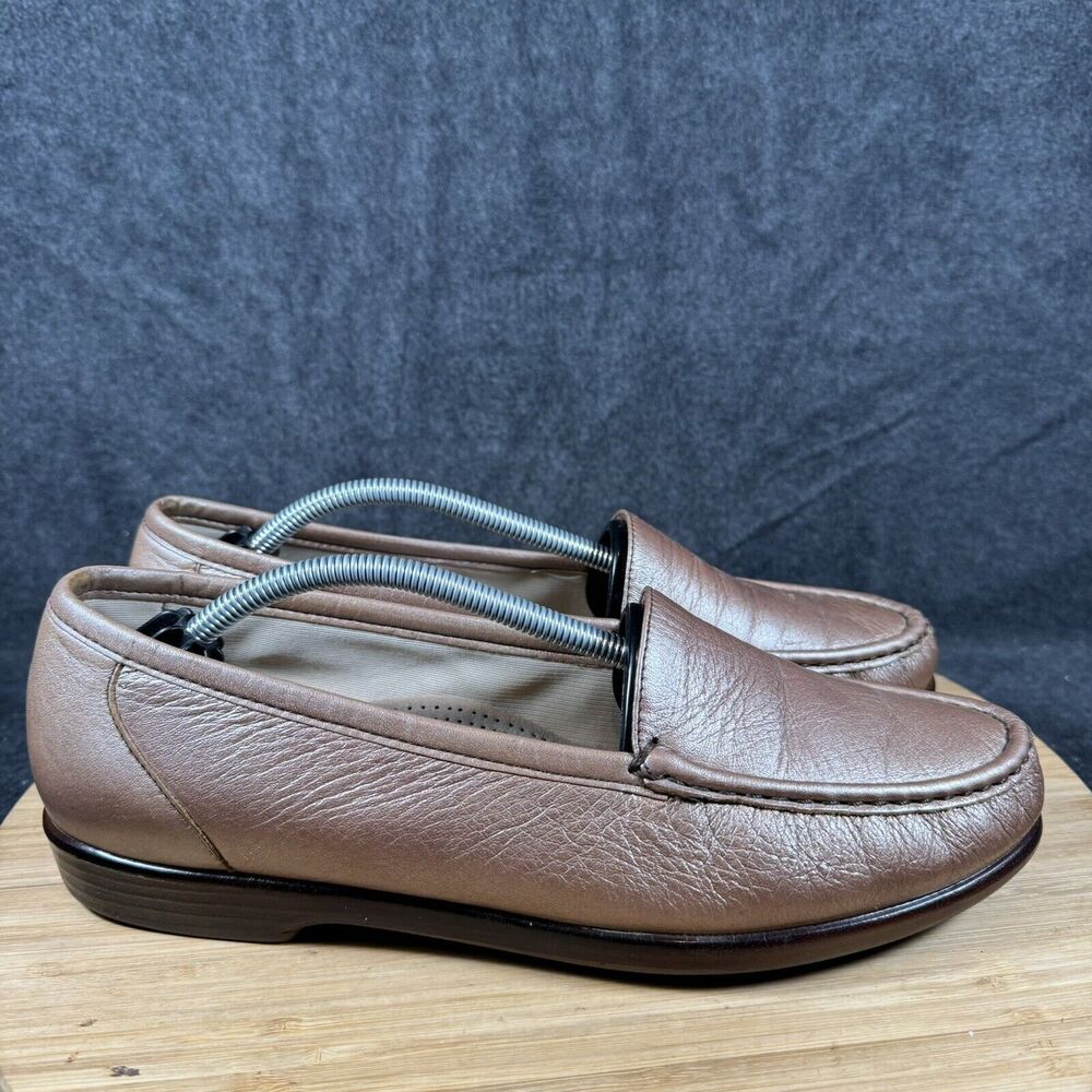 S SAS Tripad Rose Gold Leather "Simplify" Slip On Everyday Loafers Size‎ 9.5 M